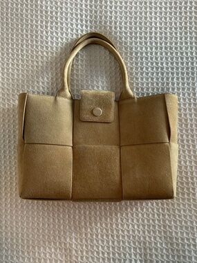 McLaughlin Tessare Suede Handbag Color Sand